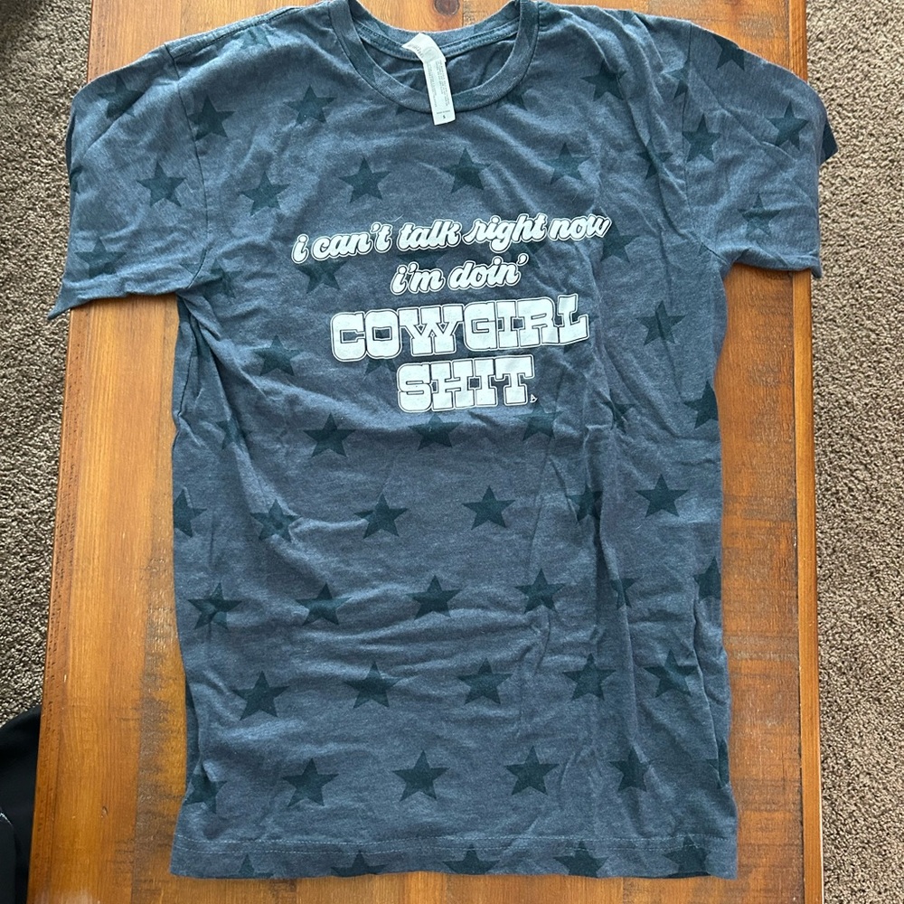 Graphic Tee with Star Pattern